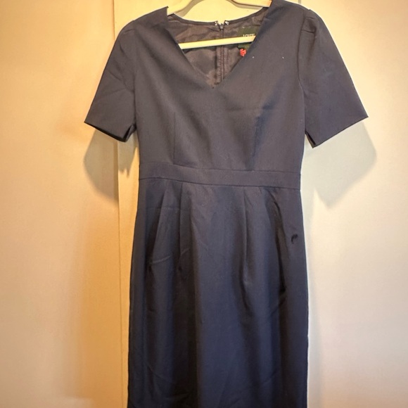 Elegant Navy Blue Dress by J. Crew - Picture 1 of 6